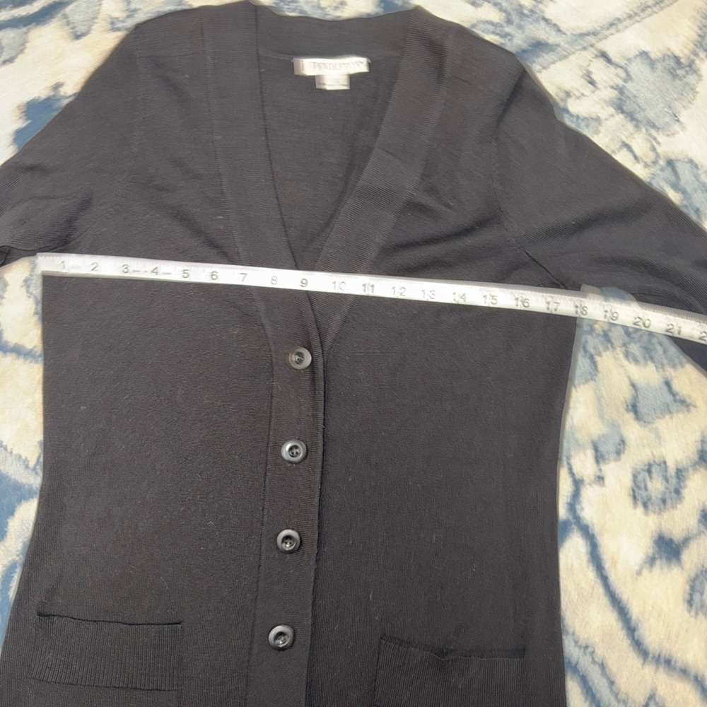 PENDLETON Black Button Front Cardigan Sweater Sup… - image 6